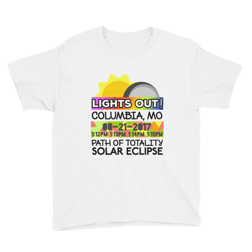 Boys - Columbia MO - Solar Eclipse Short Sleeve T-Shirt: 