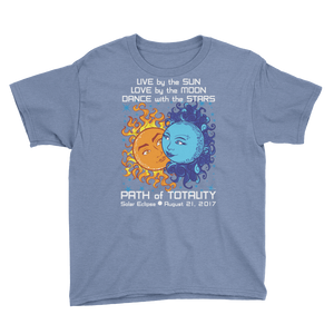 Boys Solar Eclipse Short Sleeve T-Shirt - Antony & Cleopatra - Live Love Dance Path of Totality August 21, 2017