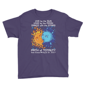 Boys Solar Eclipse Short Sleeve T-Shirt - Antony & Cleopatra - Live Love Dance Path of Totality August 21, 2017