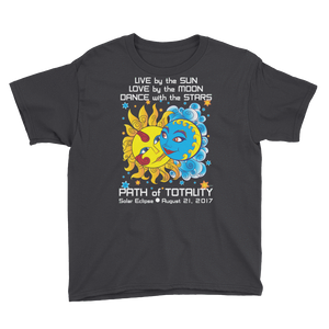Boys Solar Eclipse Short Sleeve T-Shirt - Diego & Frida - Live Love Dance Path of Totality August 21, 2017