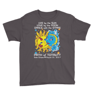 Boys Solar Eclipse Short Sleeve T-Shirt - Diego & Frida - Live Love Dance Path of Totality August 21, 2017