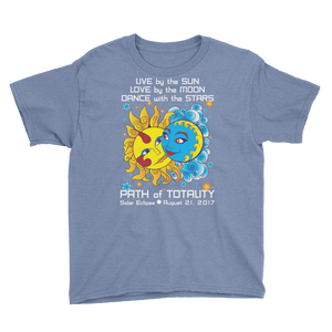 Boys Solar Eclipse Short Sleeve T-Shirt - Diego & Frida - Live Love Dance Path of Totality August 21, 2017