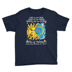 Boys Solar Eclipse Short Sleeve T-Shirt - Diego & Frida - Live Love Dance Path of Totality August 21, 2017