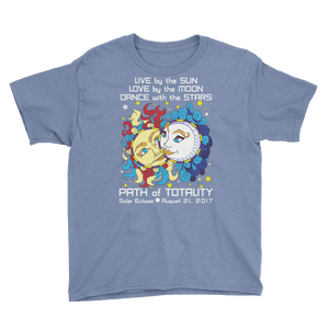 Boys Solar Eclipse Short Sleeve T-Shirt - Han & Leia - Live Love Dance Path of Totality August 21, 2017