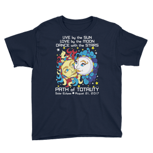 Boys Solar Eclipse Short Sleeve T-Shirt - Han & Leia - Live Love Dance Path of Totality August 21, 2017