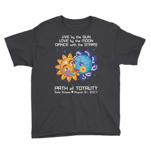 Boys Solar Eclipse Short Sleeve T-Shirt - Cinderella & Charming - Live Love Dance Path of Totality August 21, 2017