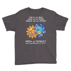 Boys Solar Eclipse Short Sleeve T-Shirt - Cinderella & Charming - Live Love Dance Path of Totality August 21, 2017