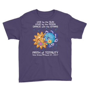 Boys Solar Eclipse Short Sleeve T-Shirt - Cinderella & Charming - Live Love Dance Path of Totality August 21, 2017