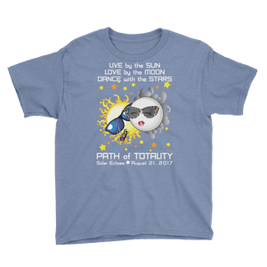 Boys Solar Eclipse Short Sleeve T-Shirt - Bonnie & Clyde - Live Love Dance - Path of Totality August 21, 2017
