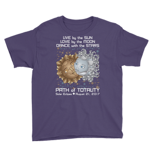 Boys Solar Eclipse Short Sleeve T-Shirt - Deckard & Rachel - Live Love Dance Path of Totality August 21, 2017