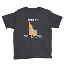Boys Solar Eclipse Short Sleeve T-Shirt - Idaho - Path of Totality August 21, 2017 - Size XS, S, M, L, XL