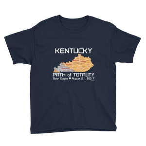 Boys Solar Eclipse Short Sleeve T-Shirt - Kentucky - Path of Totality August 21, 2017