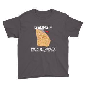 Boys Solar Eclipse Short Sleeve T-Shirt - Georgia - Path of Totality August 21, 2017