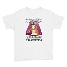 Boys Solar Eclipse Short Sleeve T-Shirt - "King Cavalier Dog" Look! Up In The Sky August 21, 2017