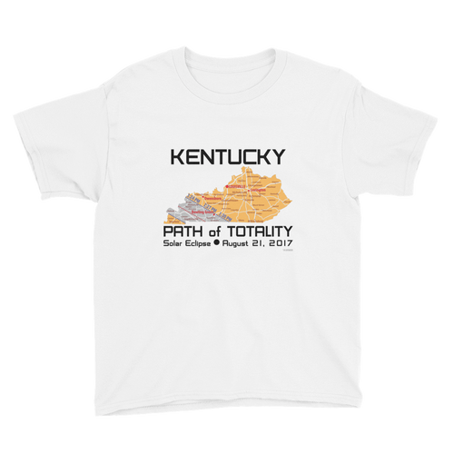 Boys Solar Eclipse Short Sleeve T-Shirt - Kentucky - Path of Totality August 21, 2017