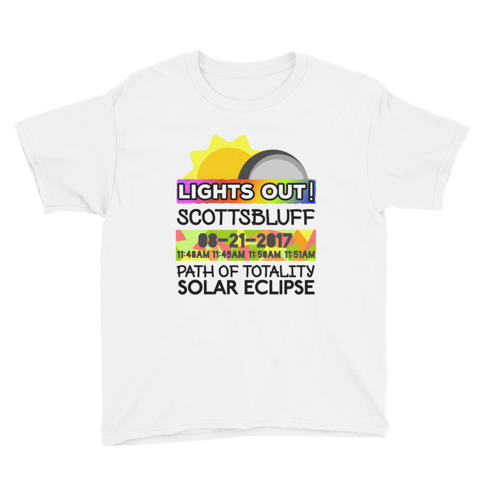 Boys - Scottsbluff NE - Solar Eclipse Short Sleeve T-Shirt: 