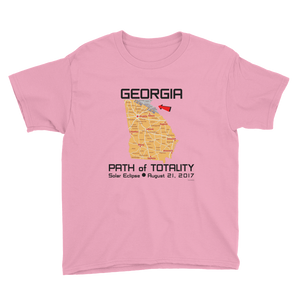 Boys Solar Eclipse Short Sleeve T-Shirt - Georgia - Path of Totality August 21, 2017