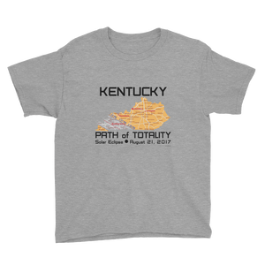 Boys Solar Eclipse Short Sleeve T-Shirt - Kentucky - Path of Totality August 21, 2017