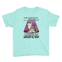 Boys Solar Eclipse Short Sleeve T-Shirt - "Calico Cat" Look! Up In The Sky August 21, 2017