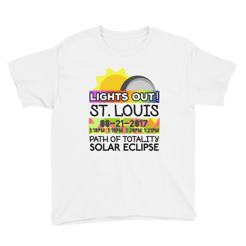 Boys - St. Louis MO - Solar Eclipse Short Sleeve T-Shirt: 