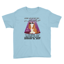 Boys Solar Eclipse Short Sleeve T-Shirt - "King Cavalier Dog" Look! Up In The Sky August 21, 2017