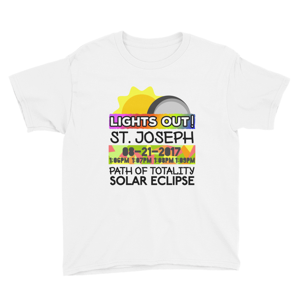 Boys - St. Joseph MO - Solar Eclipse Short Sleeve T-Shirt: 