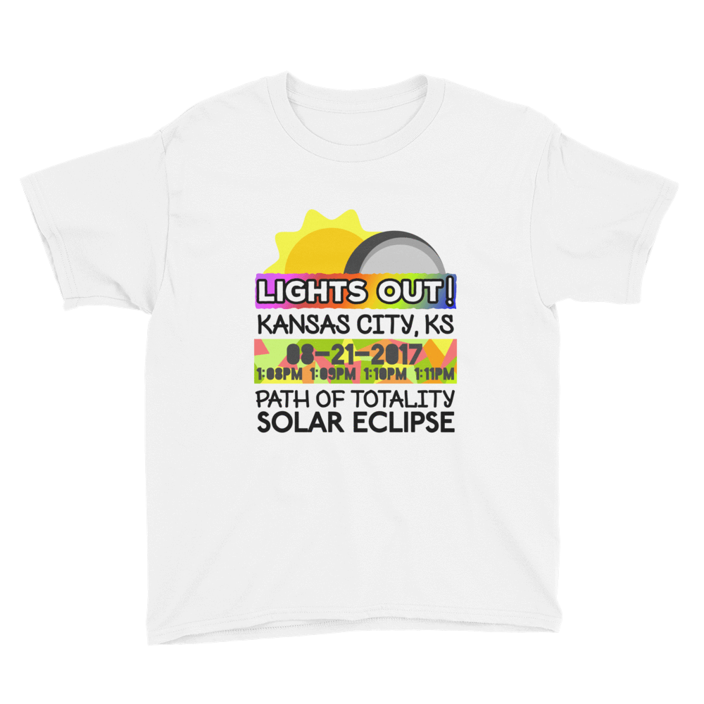 Boys - Kansas City KS - Solar Eclipse Short Sleeve T-Shirt: 