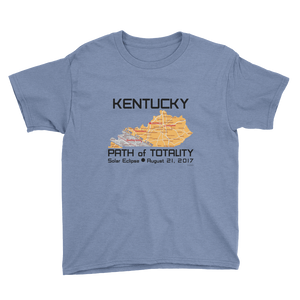 Boys Solar Eclipse Short Sleeve T-Shirt - Kentucky - Path of Totality August 21, 2017