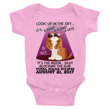 Baby/Infant Solar Eclipse Onesies-Bodysuit - "King Cavalier Dog" Look! Up In The Sky August 21, 2017