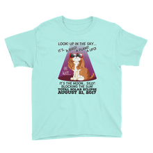 Boys Solar Eclipse Short Sleeve T-Shirt - "King Cavalier Dog" Look! Up In The Sky August 21, 2017