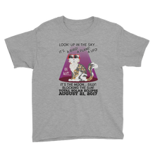 Boys Solar Eclipse Short Sleeve T-Shirt - "Calico Cat" Look! Up In The Sky August 21, 2017