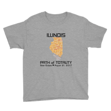 Boys Solar Eclipse Short Sleeve T-Shirt - Illinois - Path of Totality August 21, 2017 - Size S, M, L, XL, XS