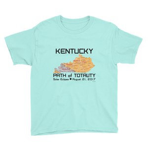 Boys Solar Eclipse Short Sleeve T-Shirt - Kentucky - Path of Totality August 21, 2017