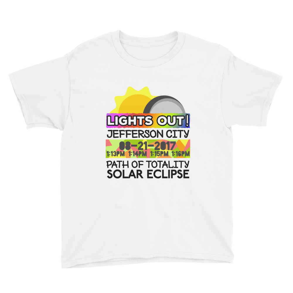 Boys - Jefferson City MO - Solar Eclipse Short Sleeve T-Shirt: 