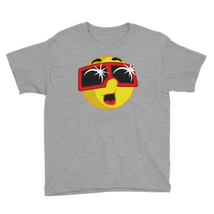 Boys Solar Eclipse Short Sleeve T-Shirt - EMOJI w ECLIPSE GLASSES - Path of Totality August 21, 2017