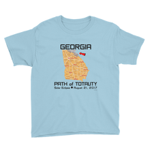 Boys Solar Eclipse Short Sleeve T-Shirt - Georgia - Path of Totality August 21, 2017