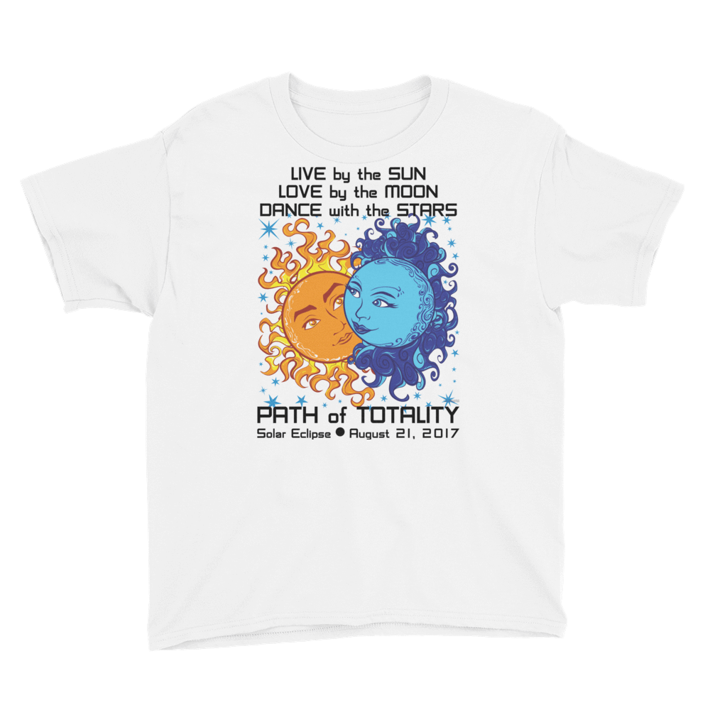 Boys Solar Eclipse Short Sleeve T-Shirt - Antony & Cleopatra - Live Love Dance Path of Totality August 21, 2017