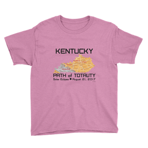 Boys Solar Eclipse Short Sleeve T-Shirt - Kentucky - Path of Totality August 21, 2017