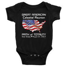 Baby/Infant Solar Eclipse Onesies-Bodysuit - FLAG - Great American Celestial Reunion Path of Totality August 21, 2017