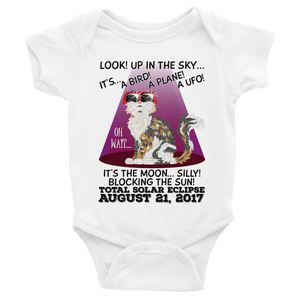 Baby/Infant Solar Eclipse Onesies-Bodysuit - "Calico Cat" Look! Up In The Sky August 21, 2017