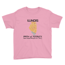 Boys Solar Eclipse Short Sleeve T-Shirt - Illinois - Path of Totality August 21, 2017 - Size S, M, L, XL, XS