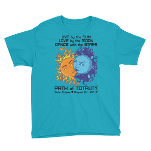 Boys Solar Eclipse Short Sleeve T-Shirt - Antony & Cleopatra - Live Love Dance Path of Totality August 21, 2017