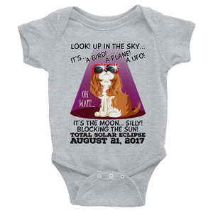 Baby/Infant Solar Eclipse Onesies-Bodysuit - "King Cavalier Dog" Look! Up In The Sky August 21, 2017