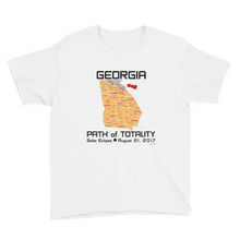 Boys Solar Eclipse Short Sleeve T-Shirt - Georgia - Path of Totality August 21, 2017