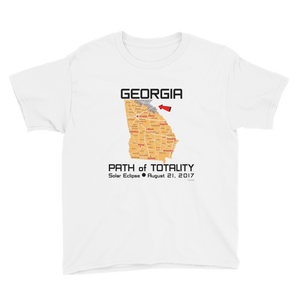 Boys Solar Eclipse Short Sleeve T-Shirt - Georgia - Path of Totality August 21, 2017