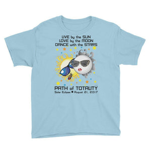 Boys Solar Eclipse Short Sleeve T-Shirt - Bonnie & Clyde - Live Love Dance - Path of Totality August 21, 2017