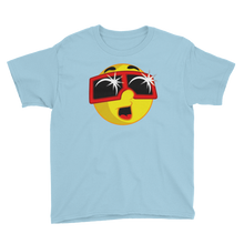 Boys Solar Eclipse Short Sleeve T-Shirt - EMOJI w ECLIPSE GLASSES - Path of Totality August 21, 2017