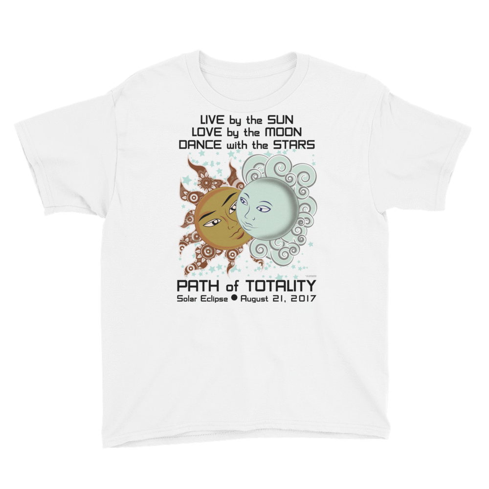 Boys Solar Eclipse Short Sleeve T-Shirt - Drogo & Daenerys - Live Love Dance Path of Totality August 21, 2017