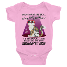 Baby/Infant Solar Eclipse Onesies-Bodysuit - "Calico Cat" Look! Up In The Sky August 21, 2017