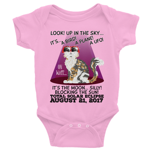 Baby/Infant Solar Eclipse Onesies-Bodysuit - "Calico Cat" Look! Up In The Sky August 21, 2017